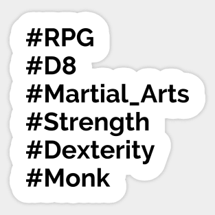 Monk hashtag Sticker